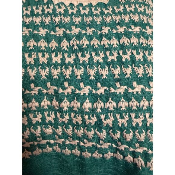 Oaxaca Artisan Hand-loomed Embroidered Blouse Guelaguetza Lobster Ethical Animal - Picture 8 of 9